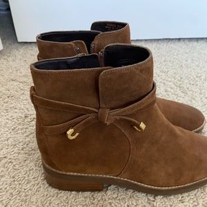 Cole Haan suede booties, never worn!